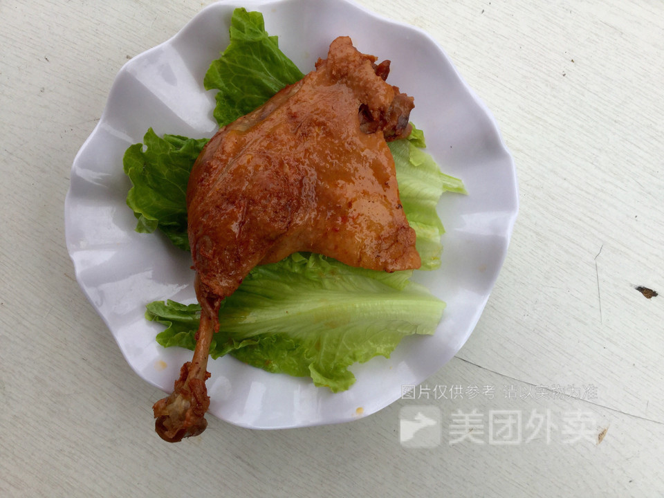 卤鸭腿饭图片