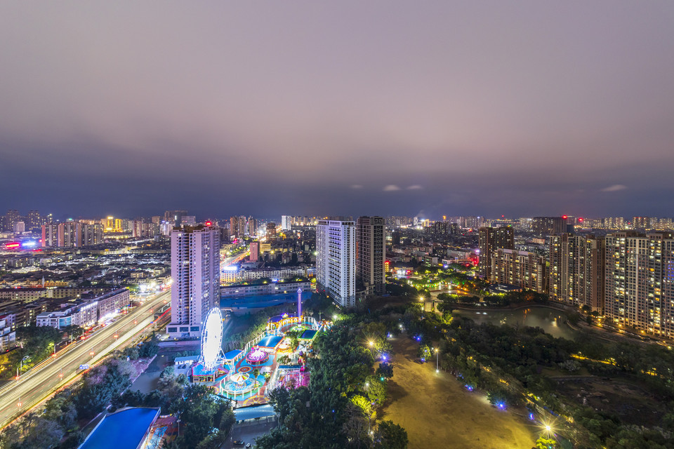 贵港马草江夜景图片图片