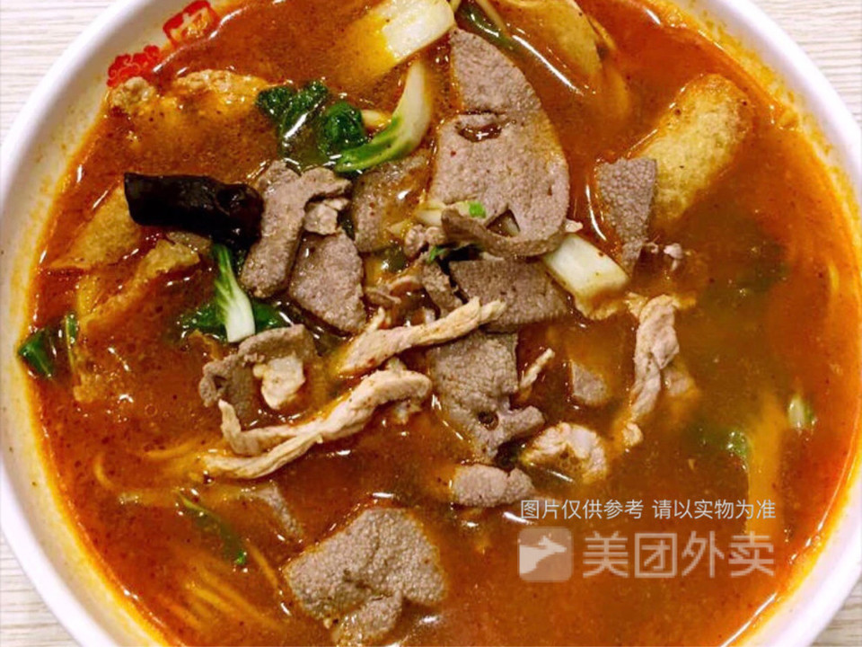 皮肚猪肝肉丝面图片