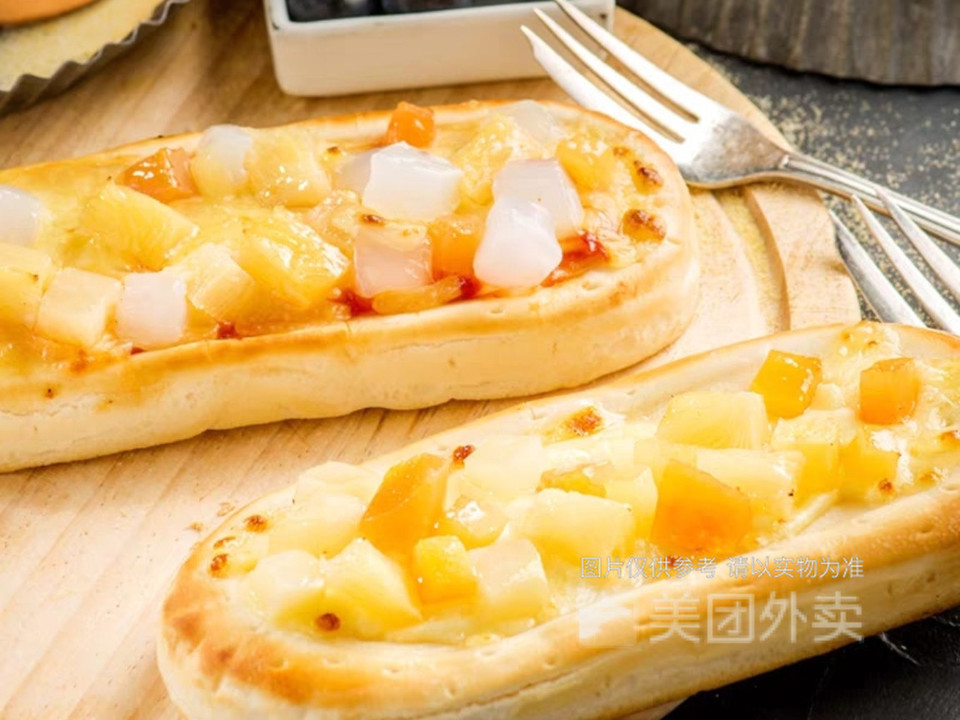 芝士船果缤纷披萨图片