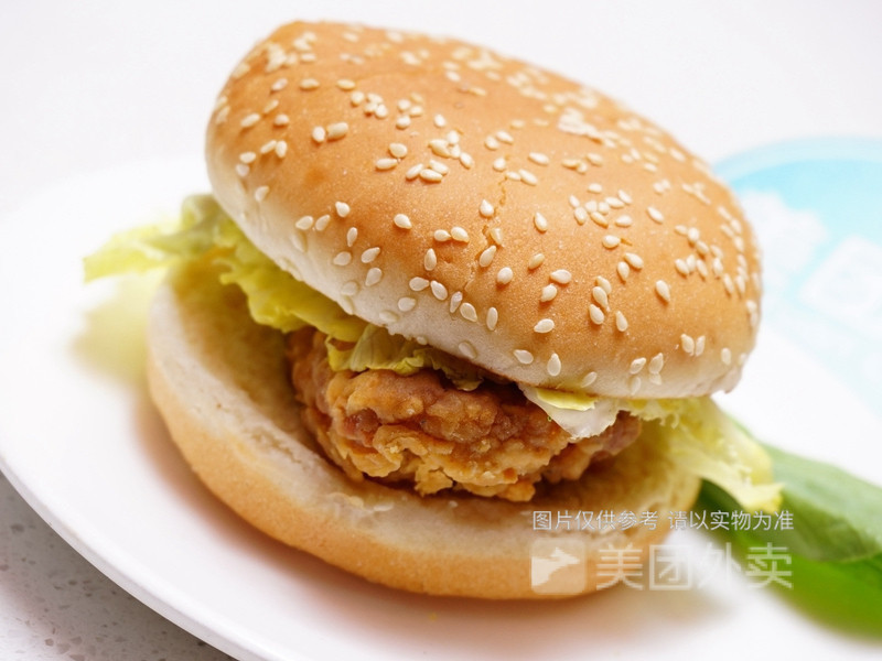 田园鸡腿堡图片