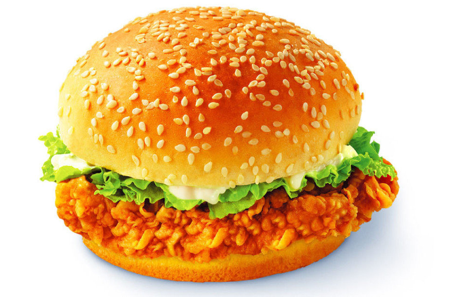 奥尔良烤腿汉堡图片