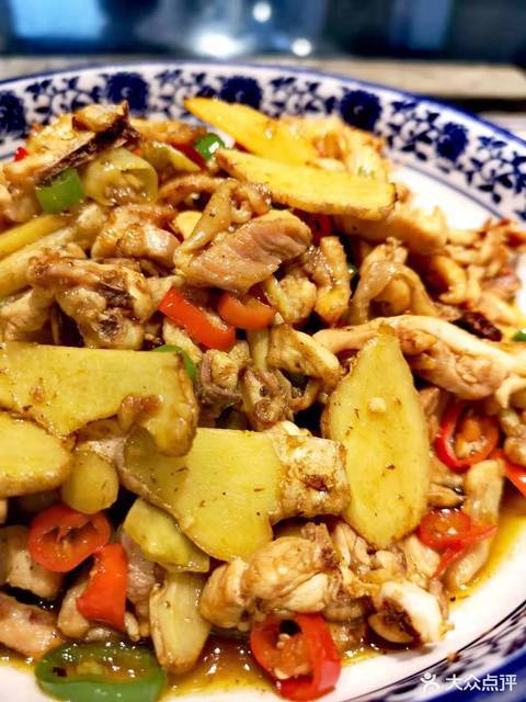 老姜炒土鸡图片