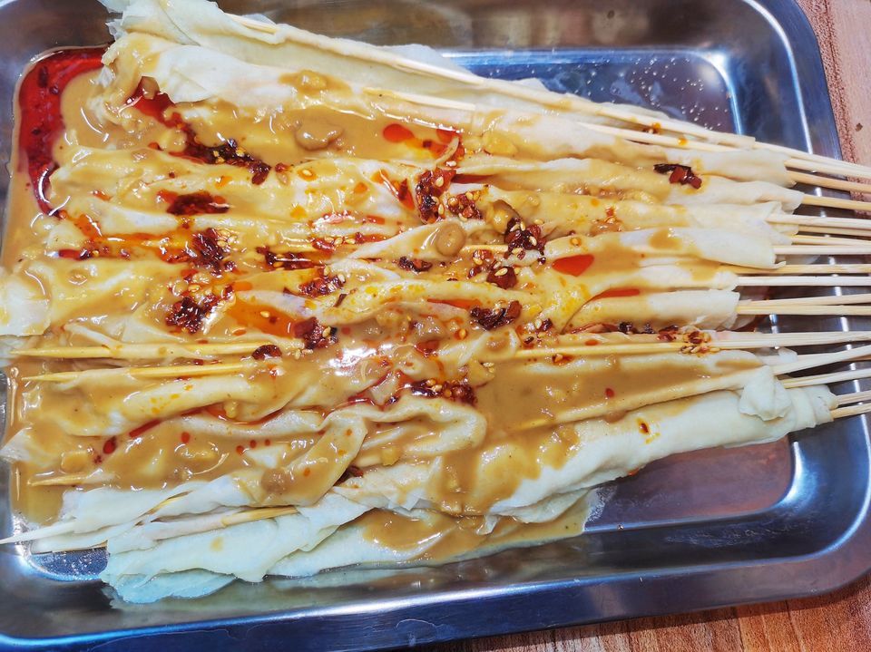 儿时豆皮串图片
