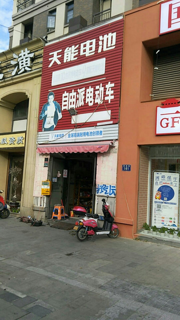 自由派电动车专卖店图片