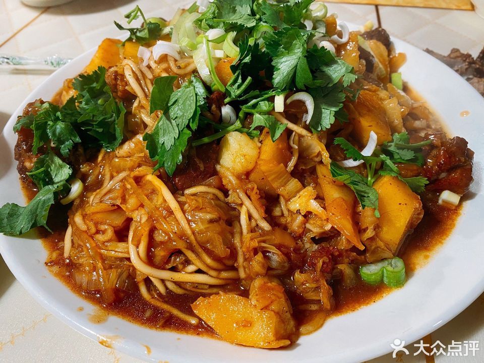 陕北特色风干羊肉剁荞面