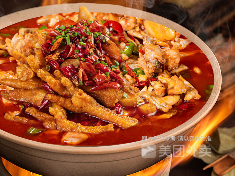 牛蛙鸡爪煲图片