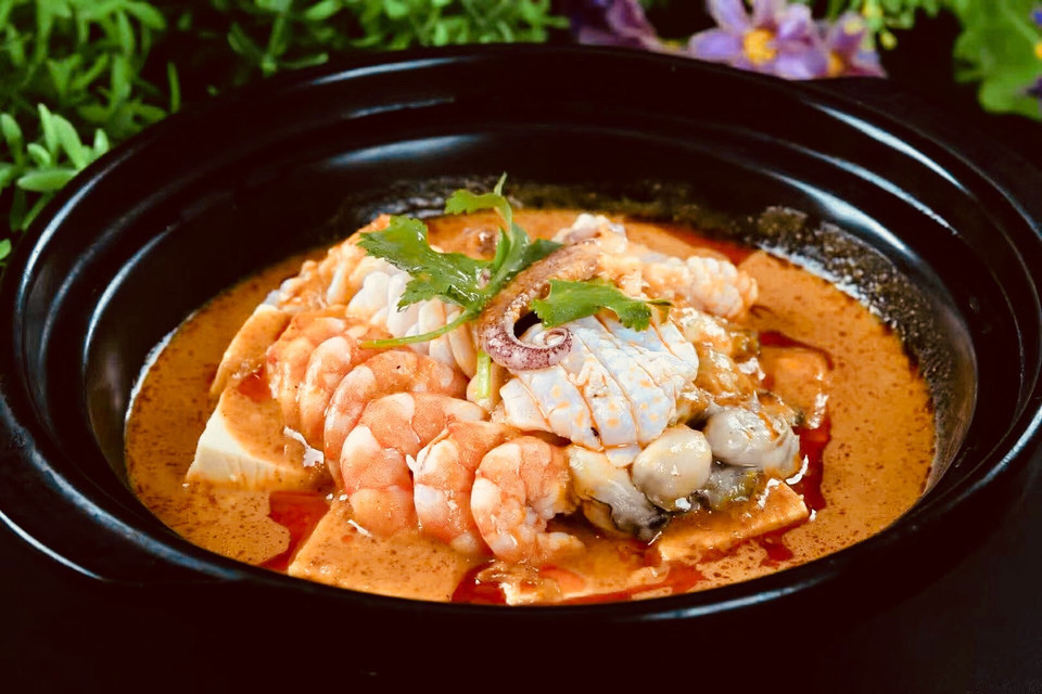 沙茶海鲜锅图片