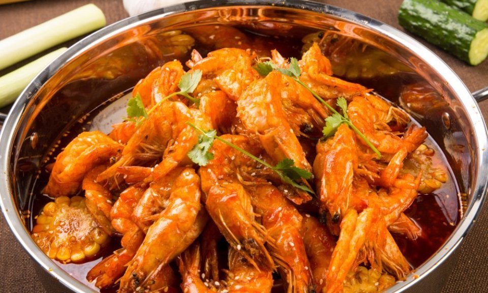 鲜大虾锅图片