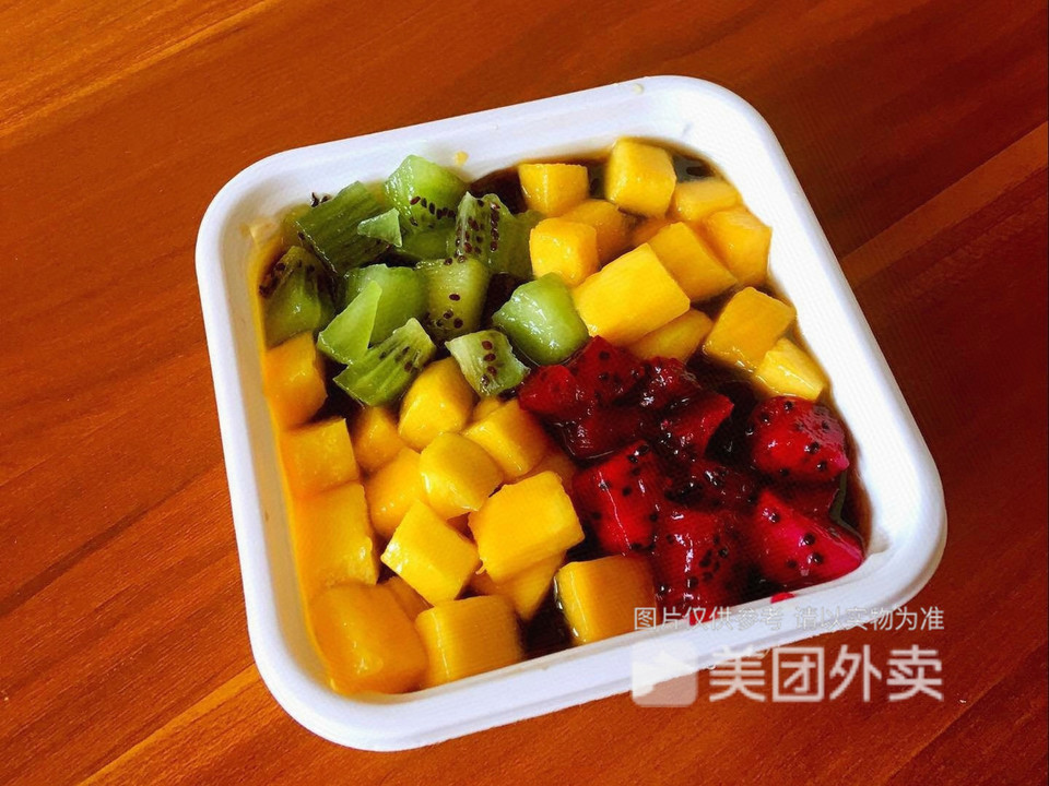 鲜杂果龟苓膏图片