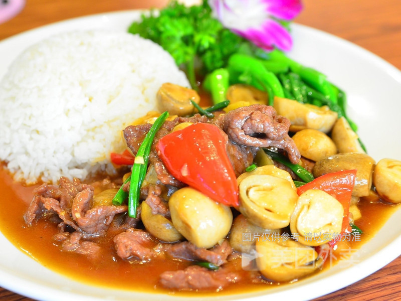 鲜菇牛肉饭图片
