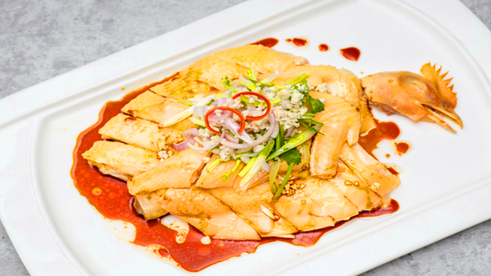 沙姜葱油淋鸡图片