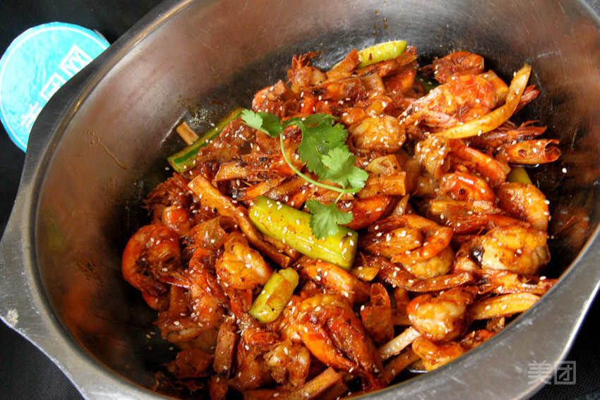 香辣虾锅底图片