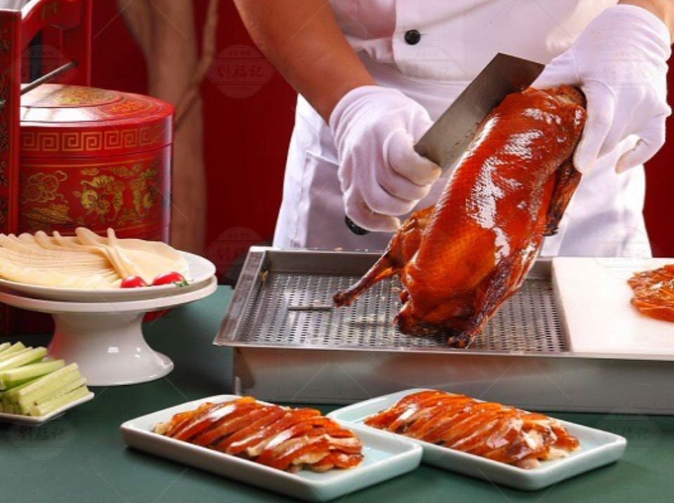 北京烤鸭花式摆盘图片