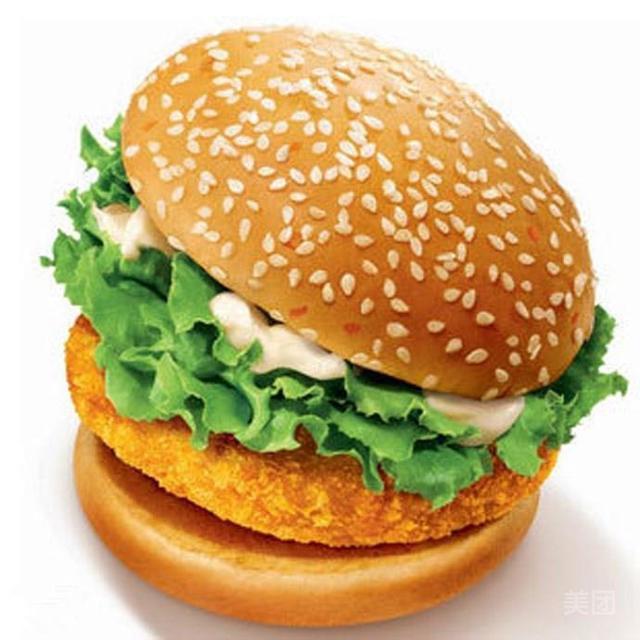 田园脆鸡汉堡图片