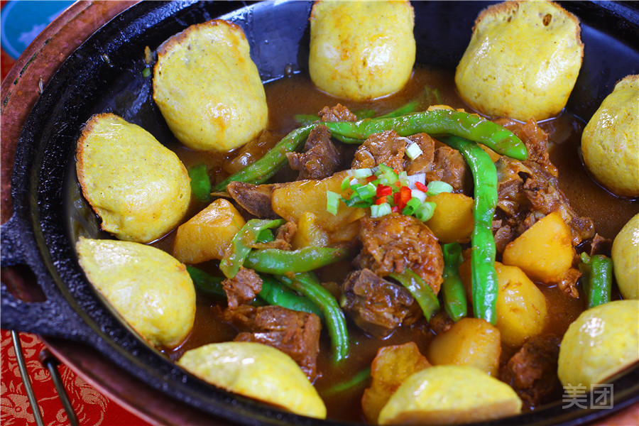 脊骨豆角土豆粉一锅出图片