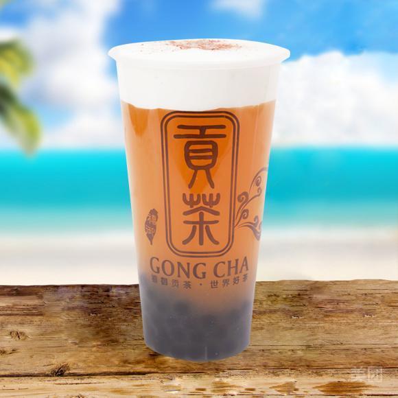 招牌珍珠奶盖茶图片
