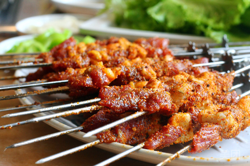 特色羊肉串图片