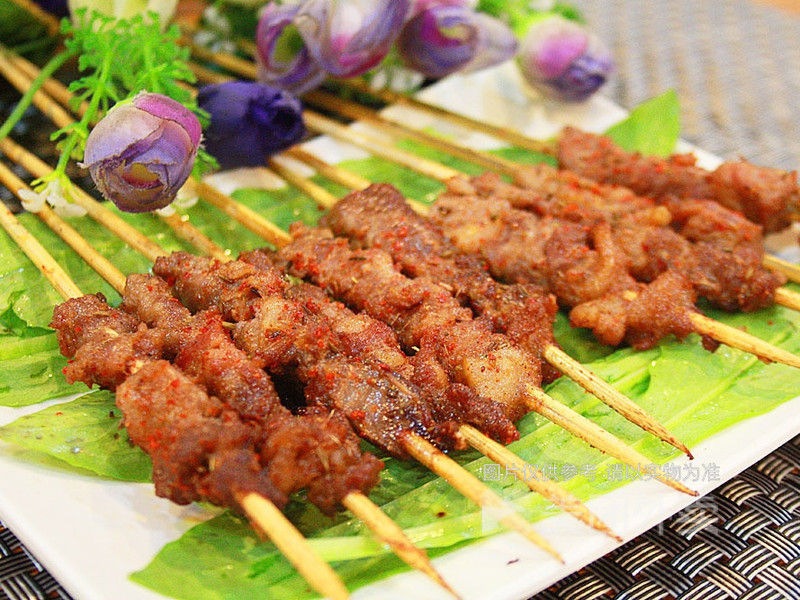 竹签烤肉筋图片
