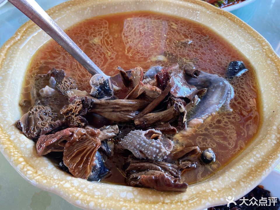 大红菌煮鸡图片