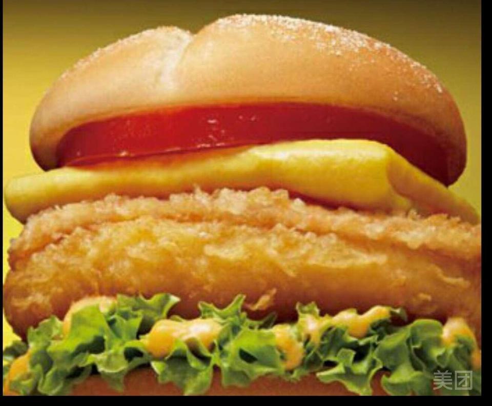 香浓芝士鸡腿堡图片