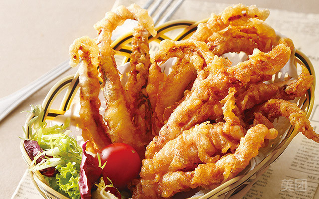 黄金鱿鱼酥图片