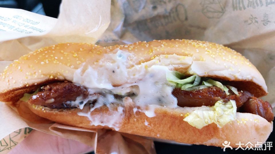 原味板烧鸡腿堡图片