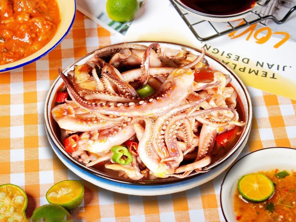 捞汁章鱼须图片